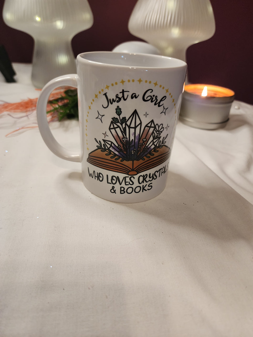 Just a Girl Who Loves Crystals and Books Mug