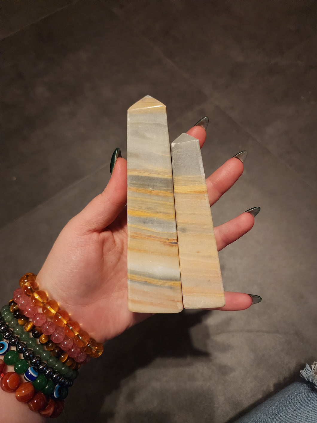 Banded Peach Onyx Tower