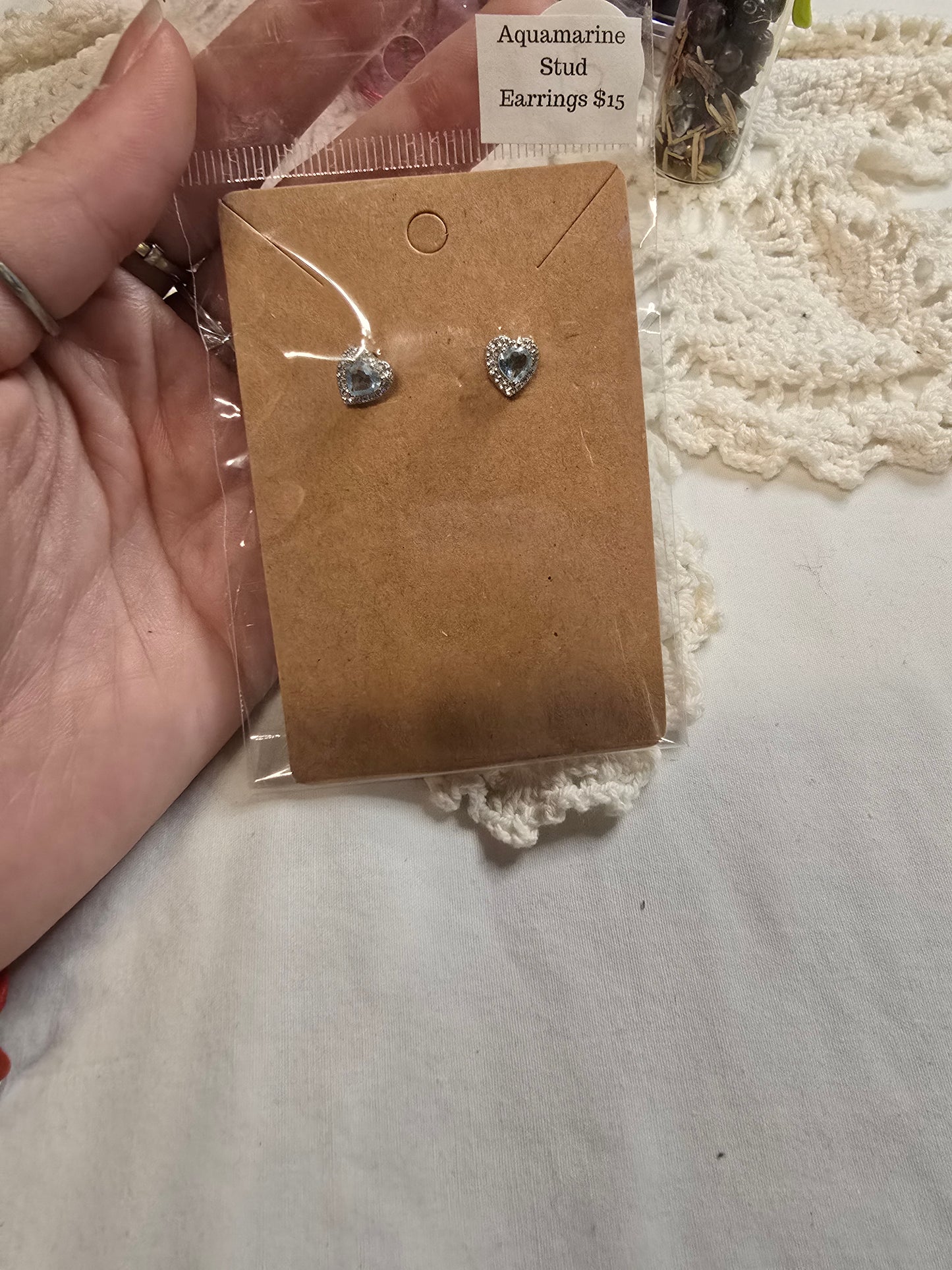 Aquamarine Stud Earrings