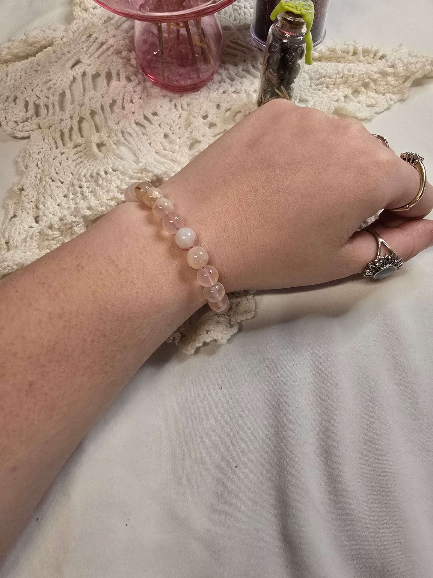 Flower Agate Bracelet