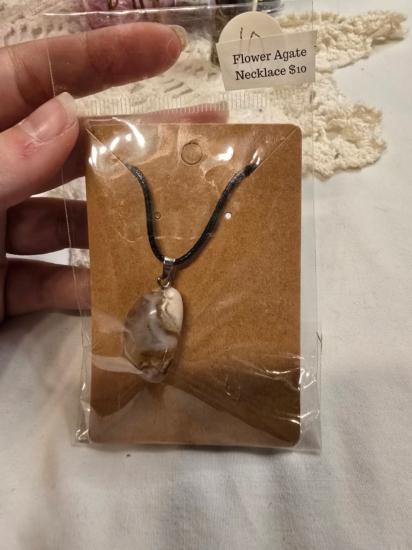 Flower Agate Necklace