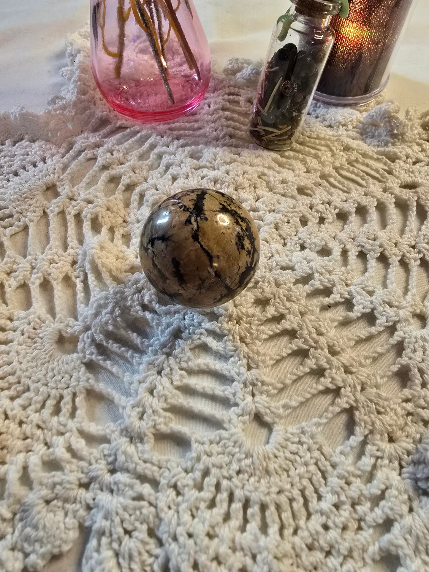 Rhodonite Sphere