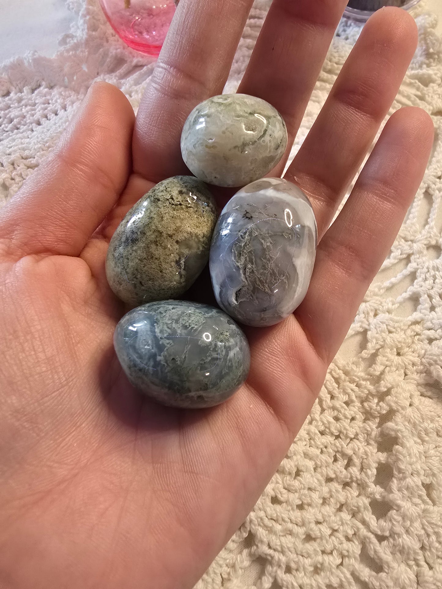 Moss Agate Tumbles