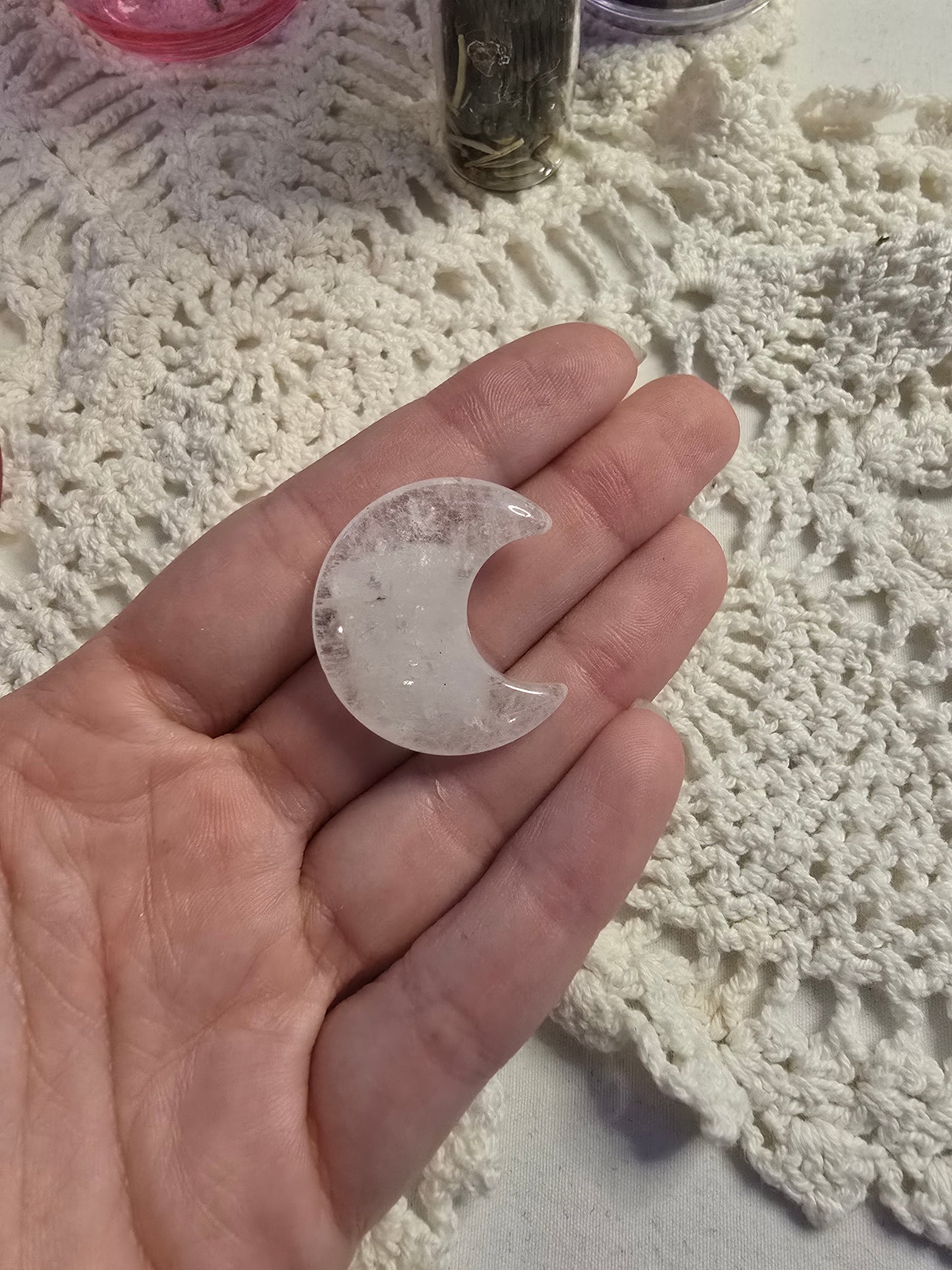 Clear Quartz Moon