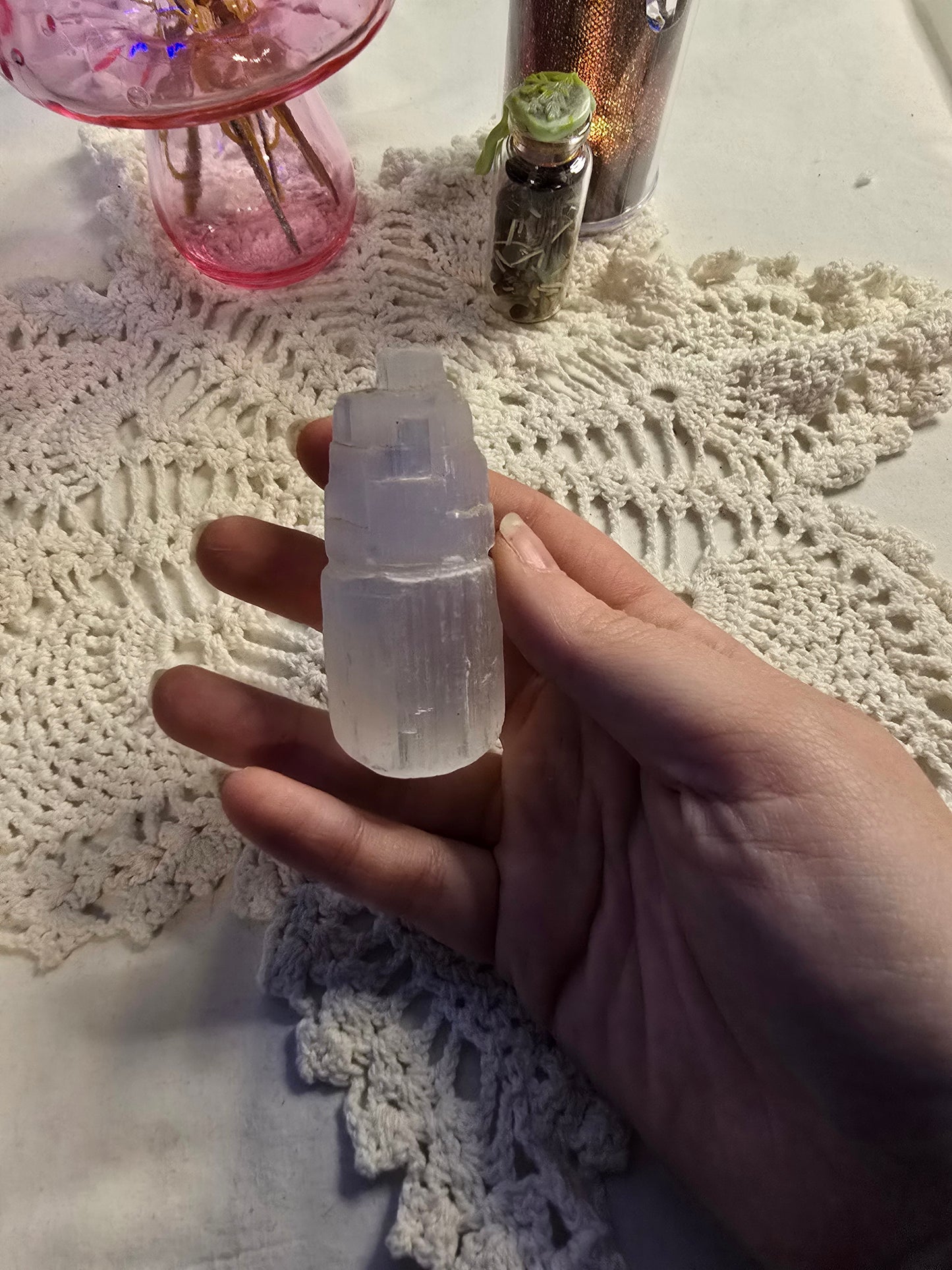 Selenite Chunky Tower