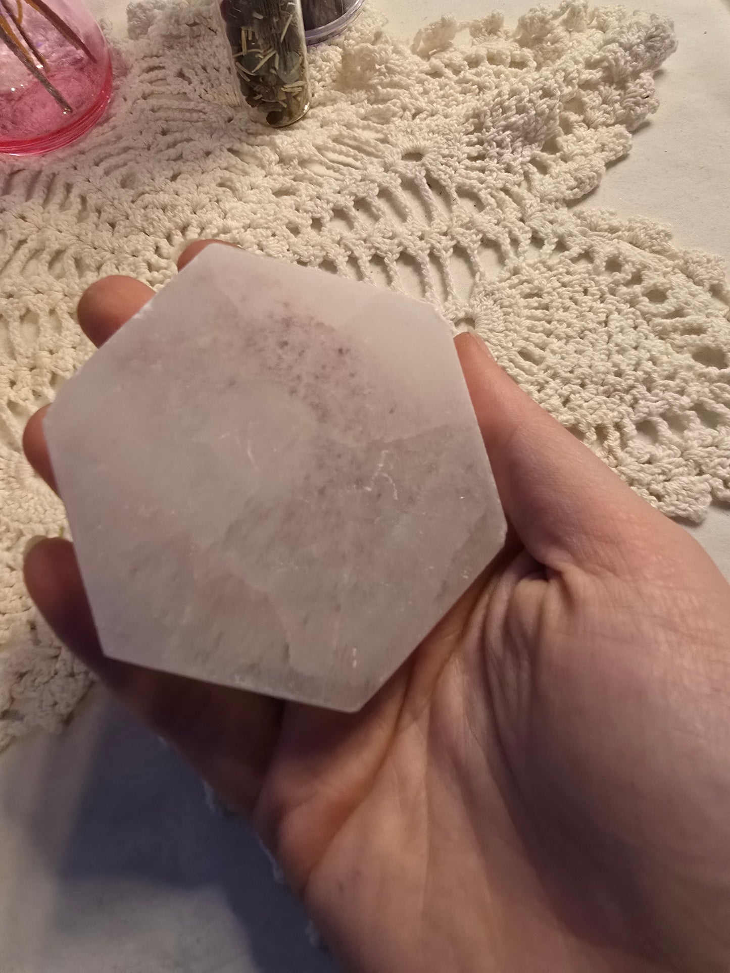 Selenite Hexagon Plate
