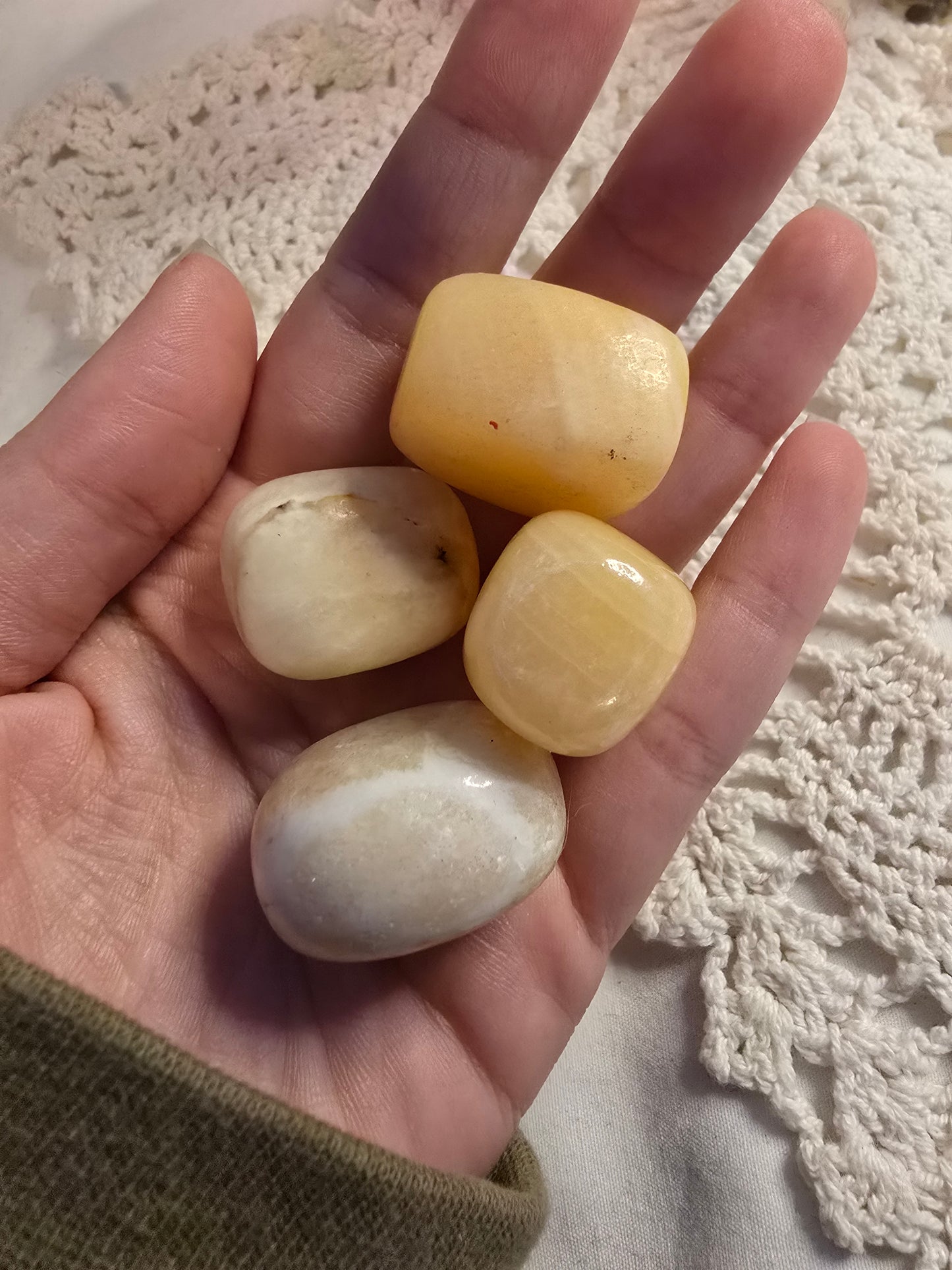 Orange Calcite Tumbles