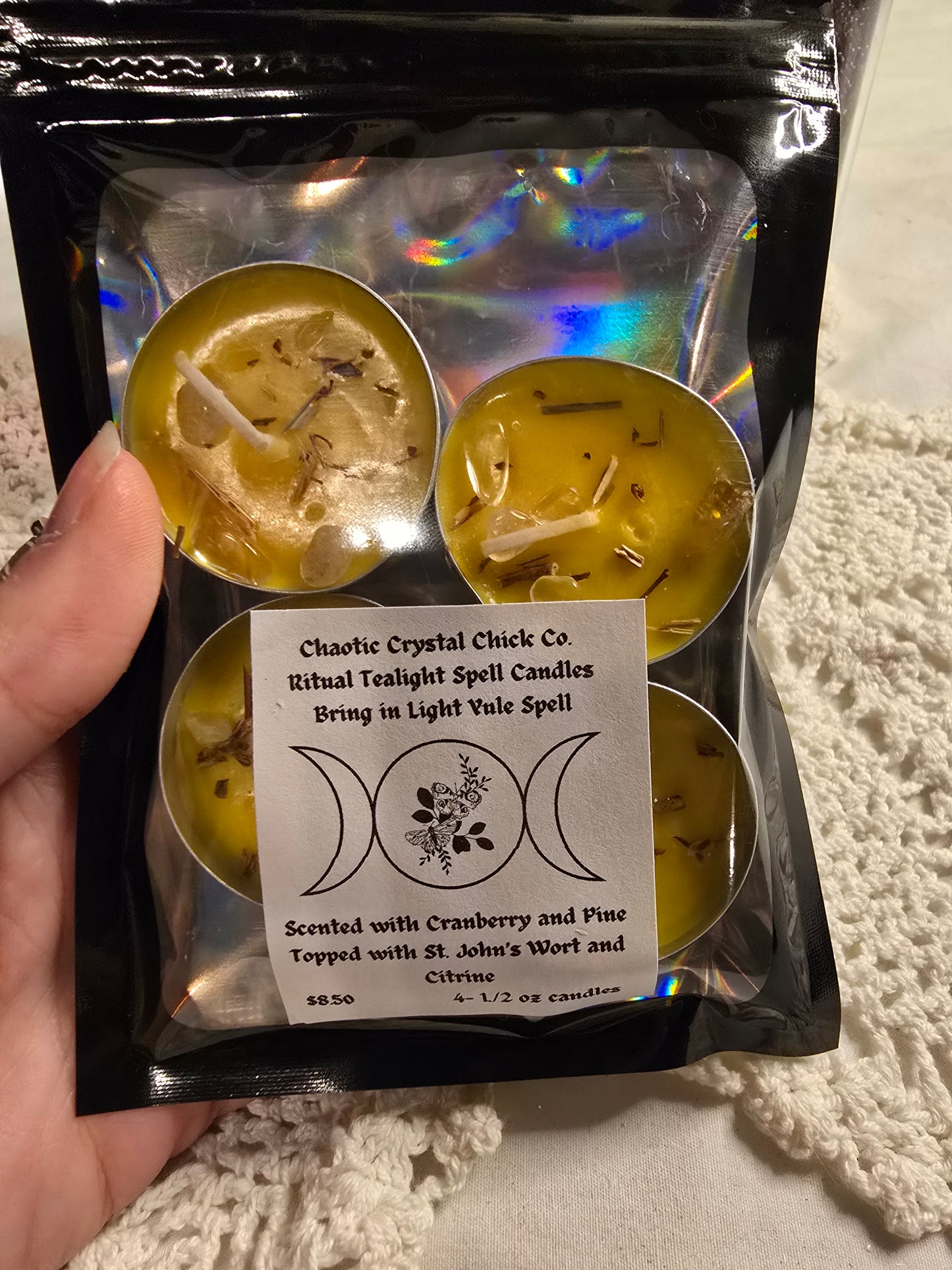 Ritual Tealight Bring in Light Yule Spell