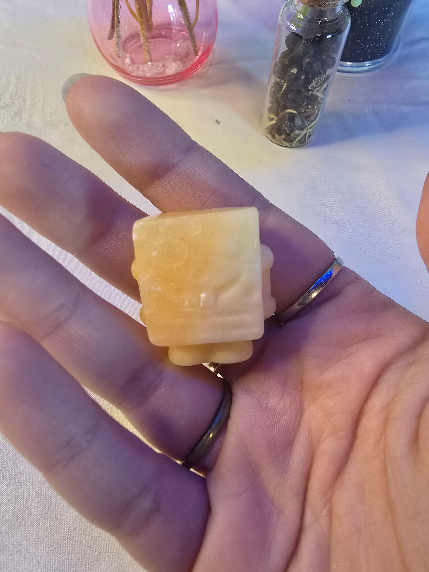 Orange Calcite Sponge Bob Inspired Crystal