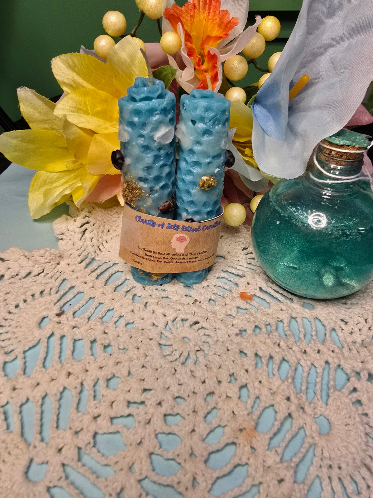 Clarity of Self Hand-Rolled Beeswax Spell Candles