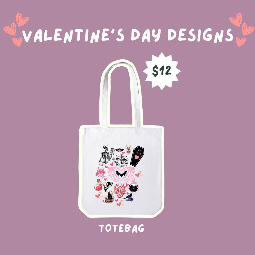 Pre-Order Gothic Valentine's Day Collage Totebag