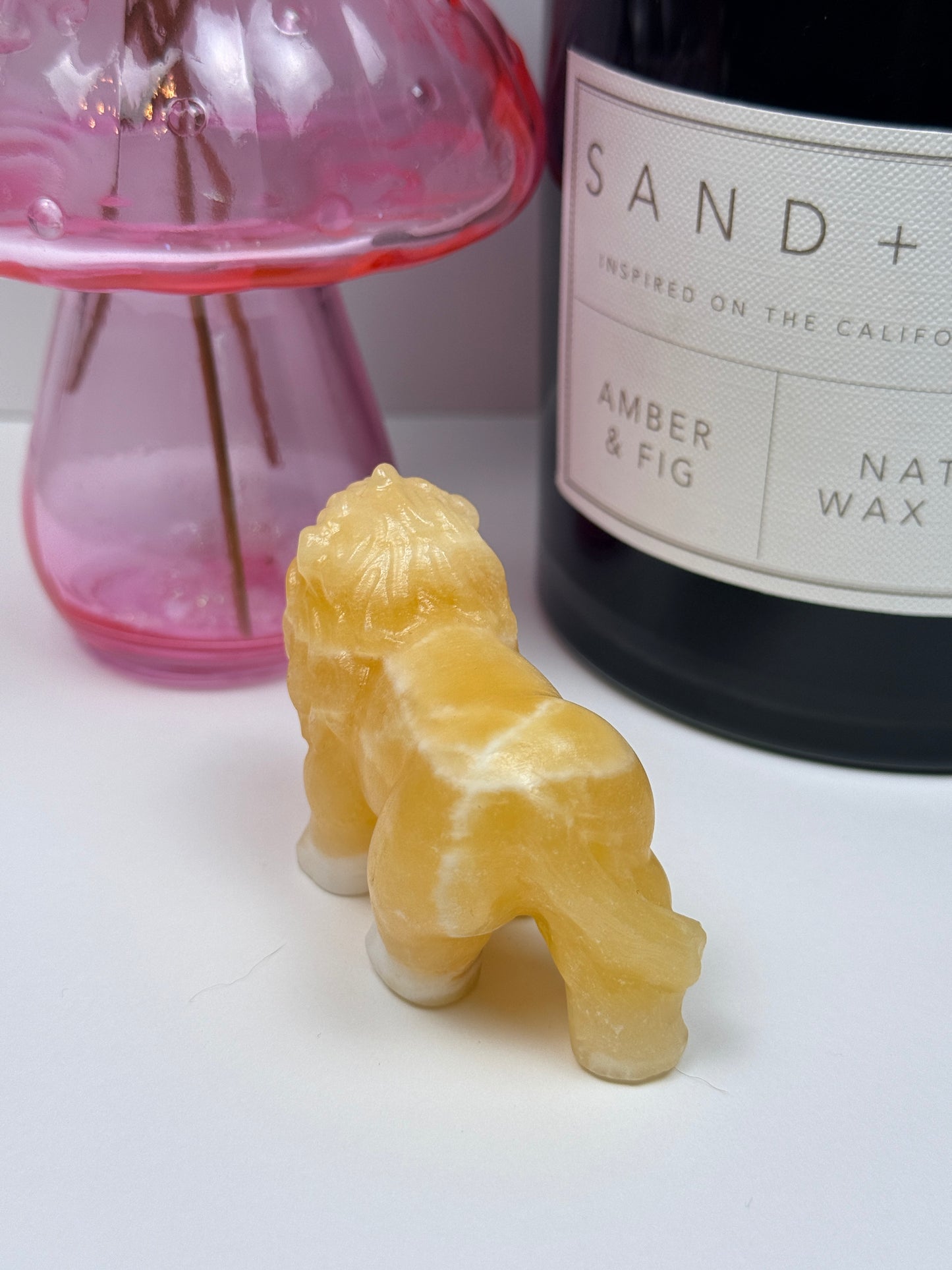 Orange Calcite Lion