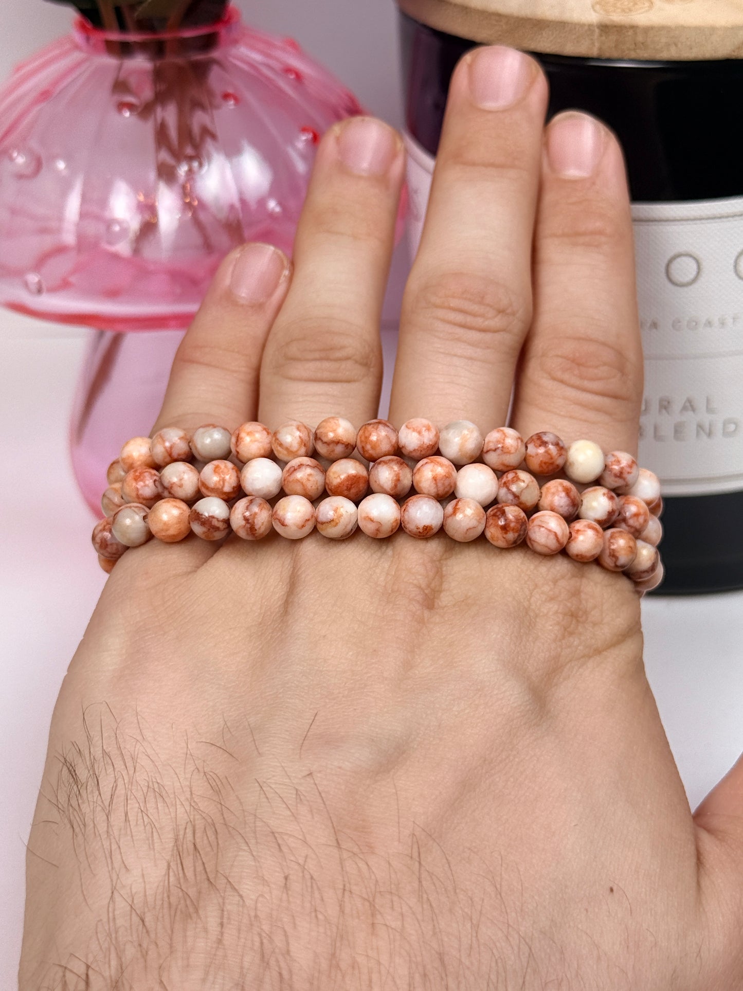 6mm Red Vein Jasper Bracelets