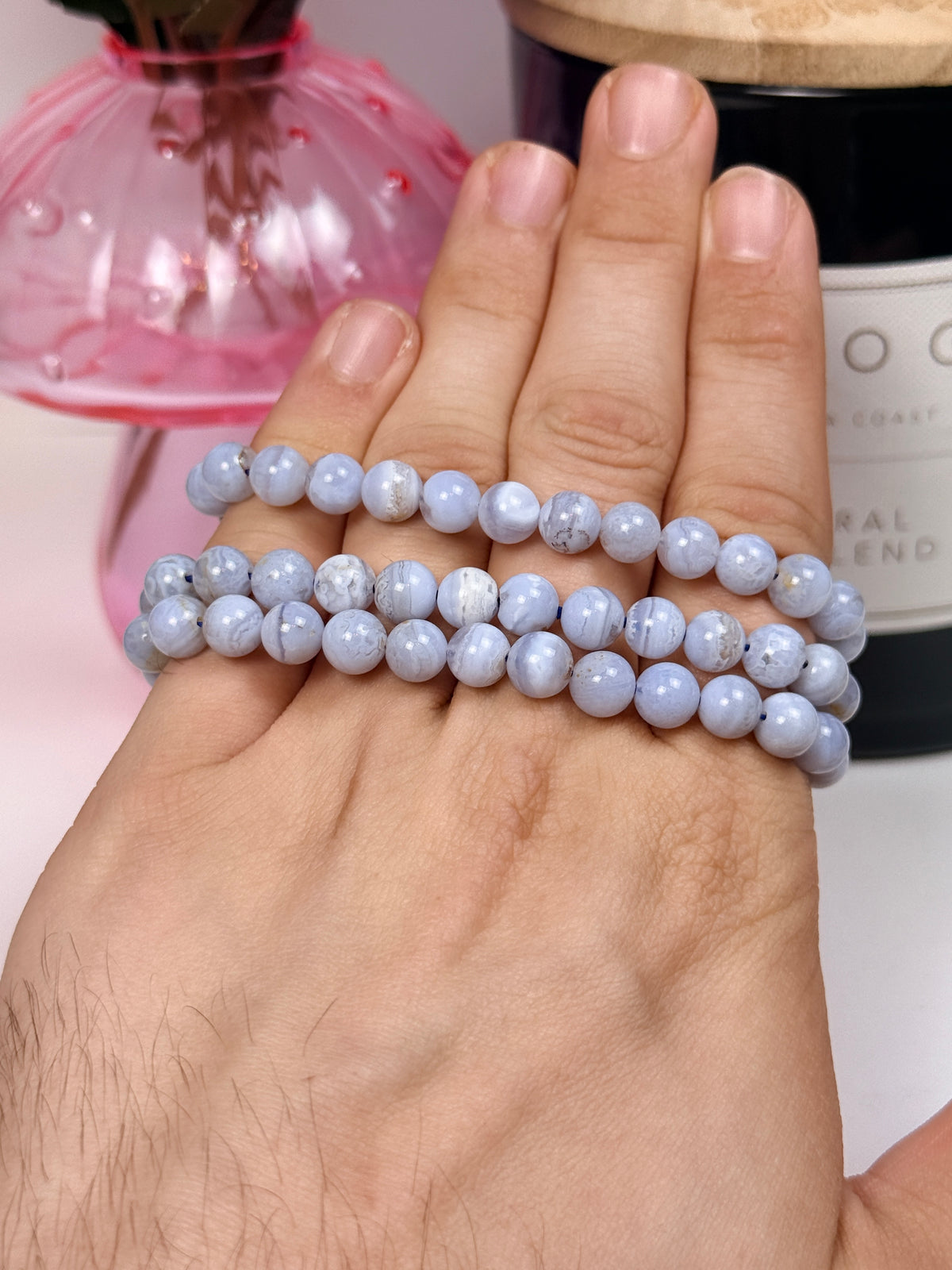 6mm Blue Lace Agate Bracelets