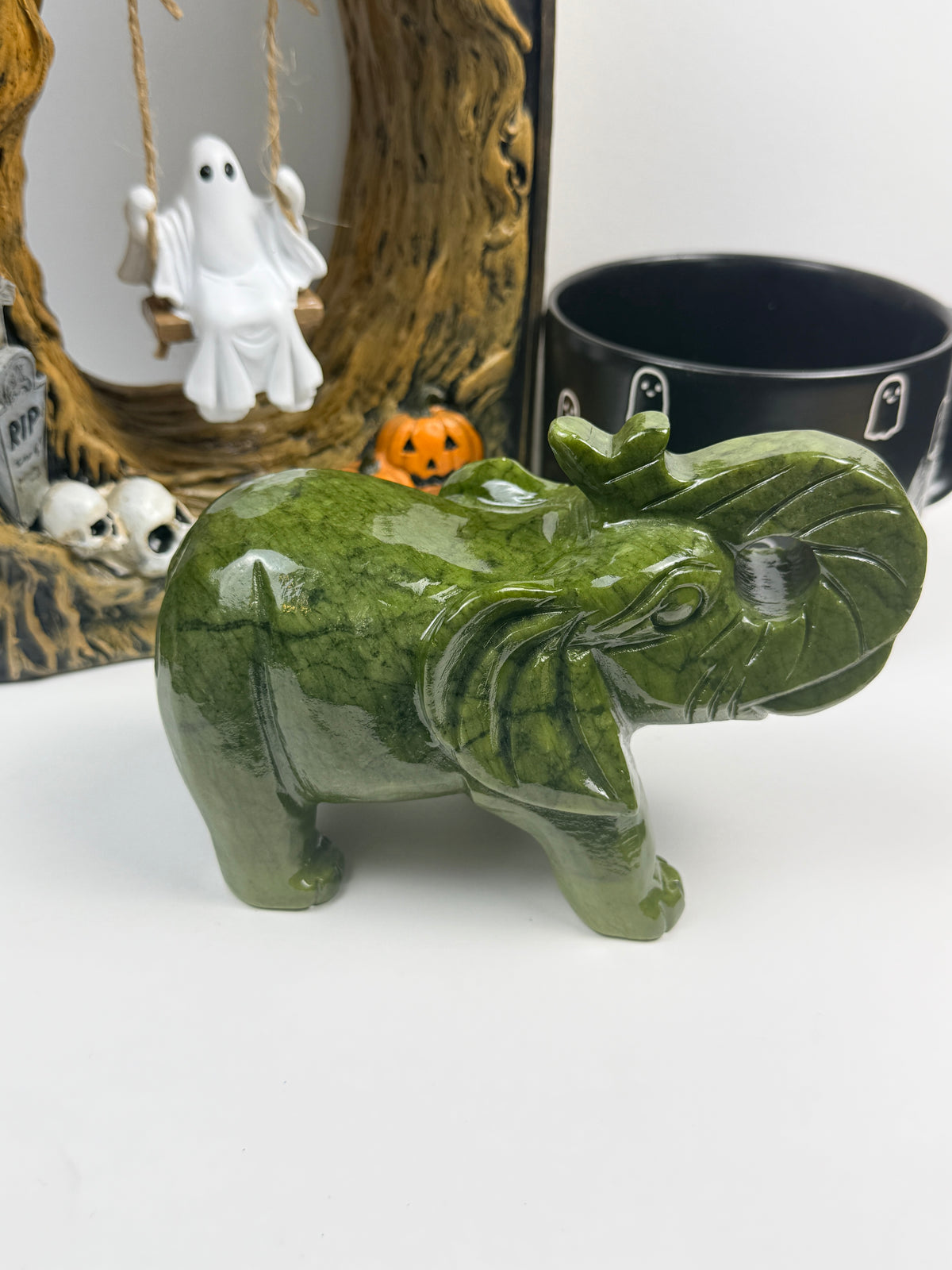 Serpentine Elephant Statue