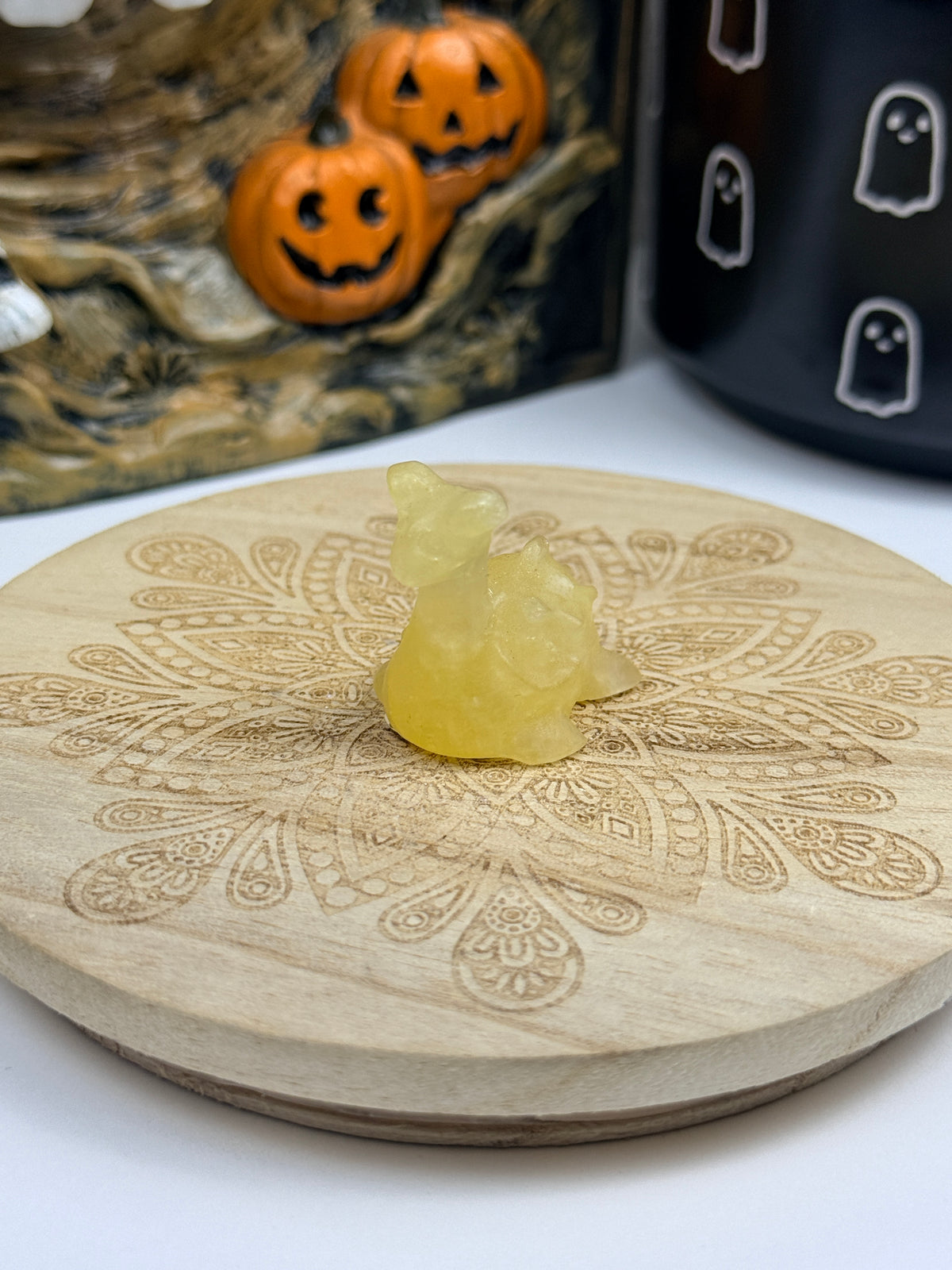 Orange Calcite Lapras-Inspired Crystal