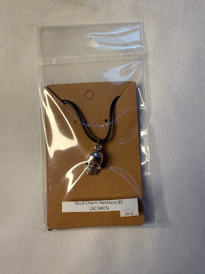 Silver Skull Charm Necklace