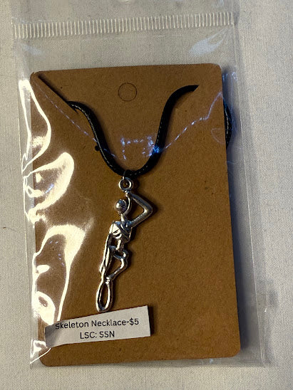 Silver Skeleton Charm Necklace