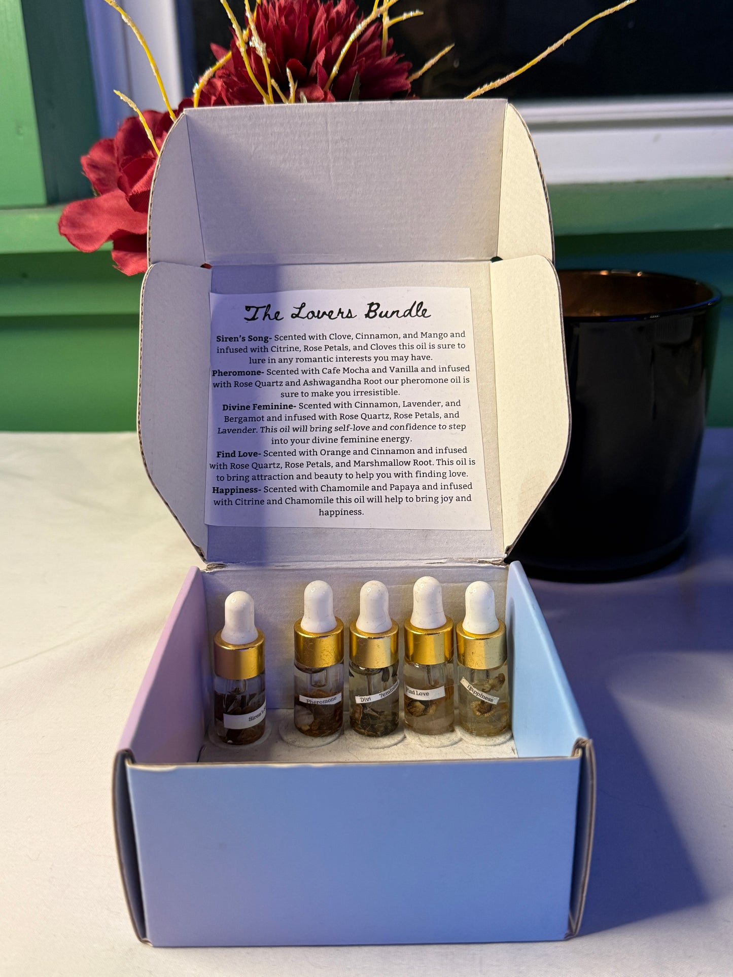 The Lovers Bundle Crystal Infused Body Oil Sampler Pack