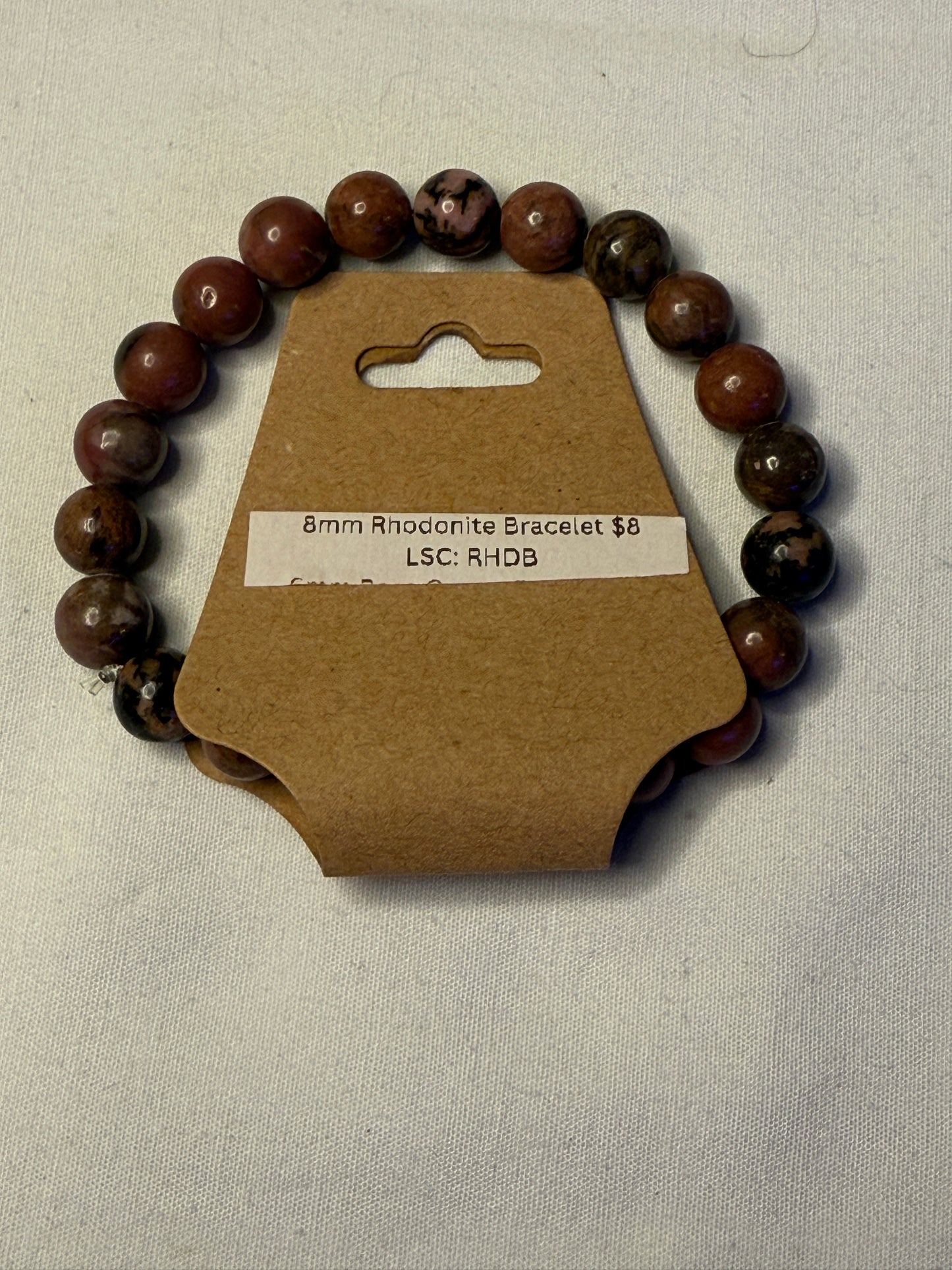 8mm Rhodonite Bracelet