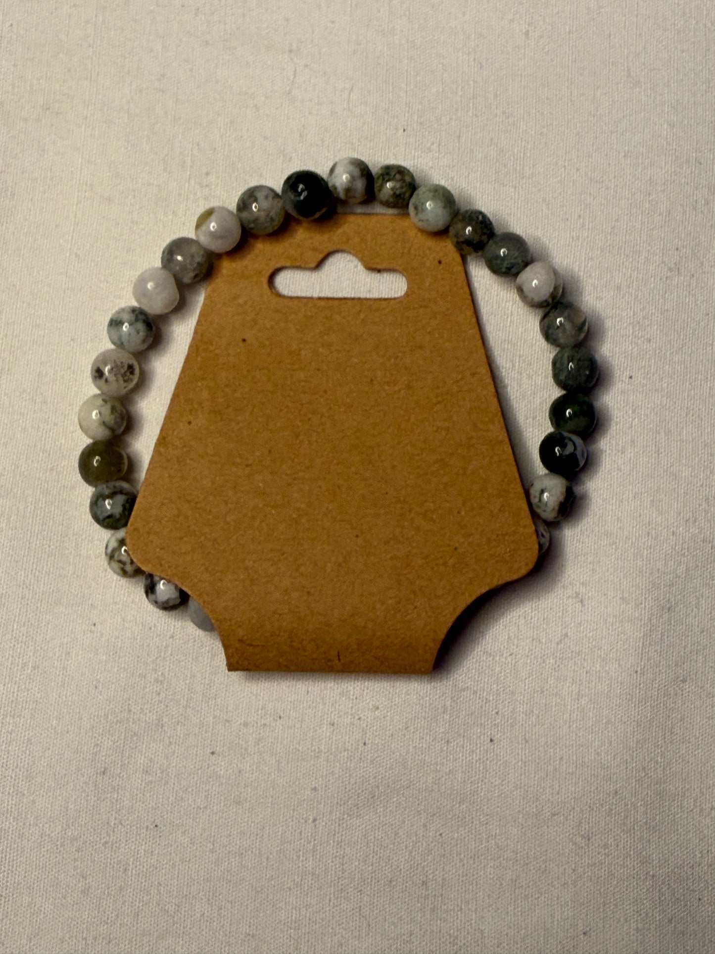 6mm Moss Agate Bracelet