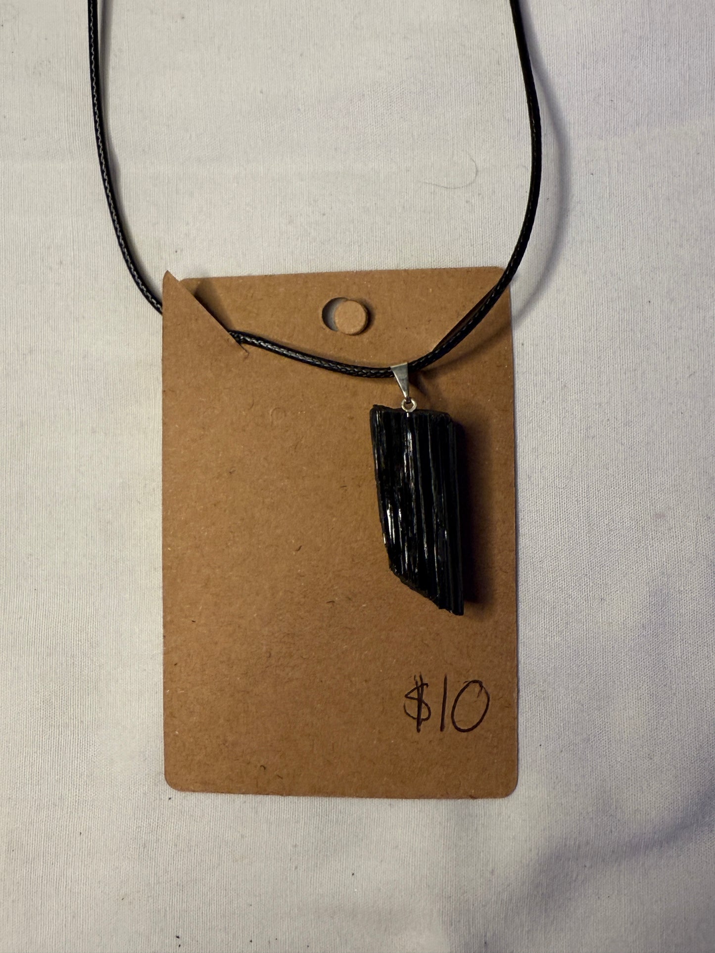 Raw Black Tourmaline Necklace