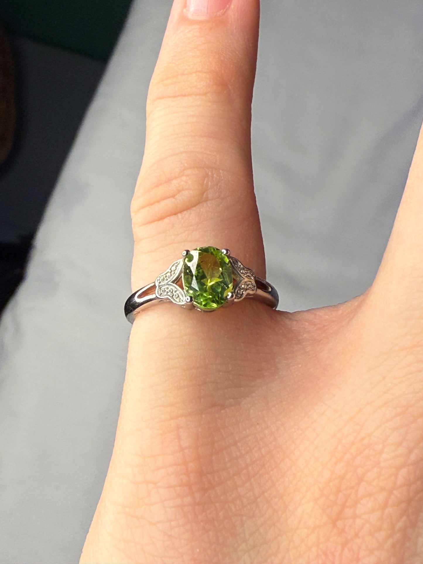 Sterling Silver Peridot Ring