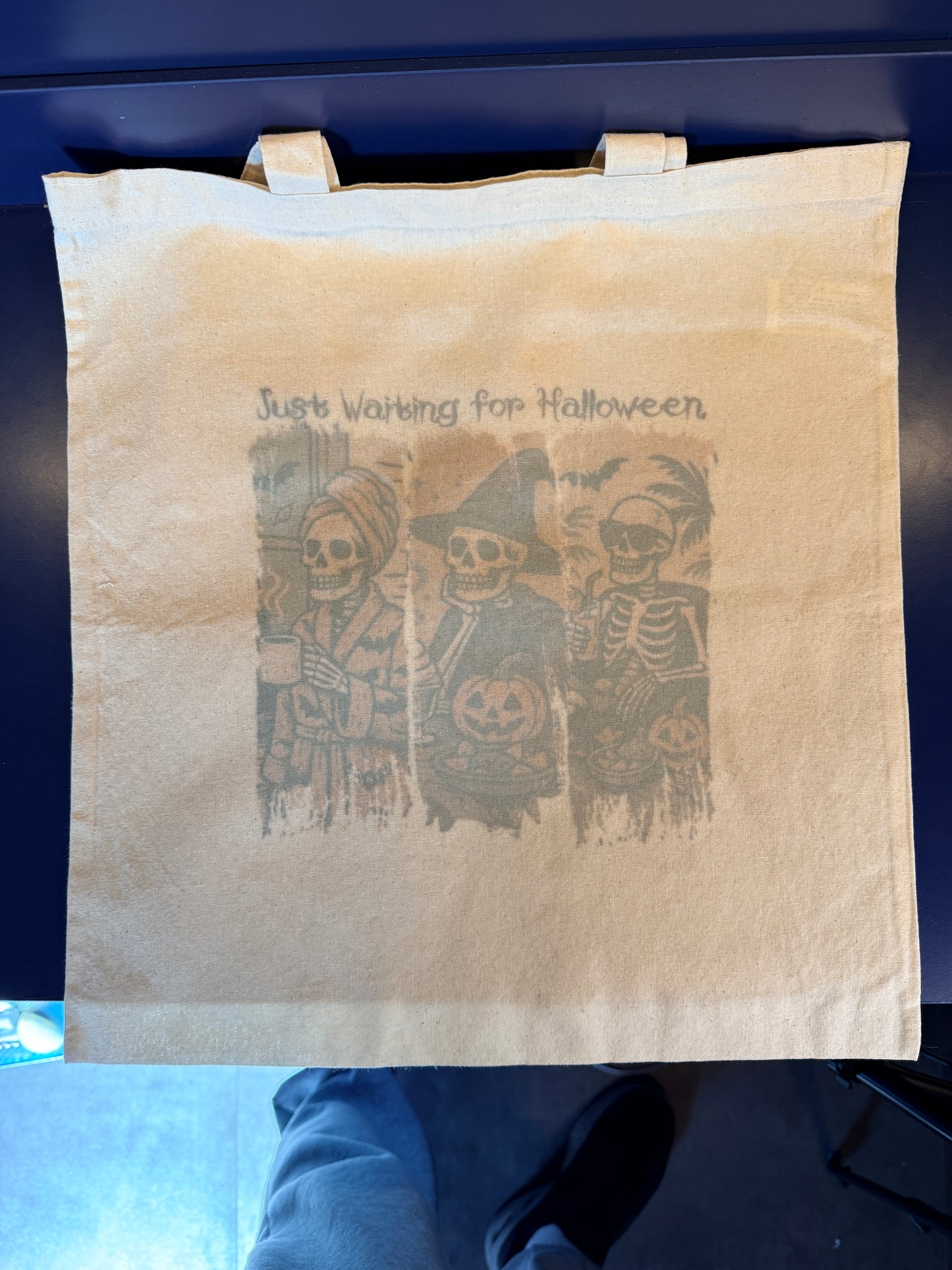 Just Waiting for Halloween Totebag (Misprint)