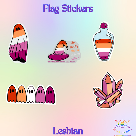Lesbian Pride Flag Stickers
