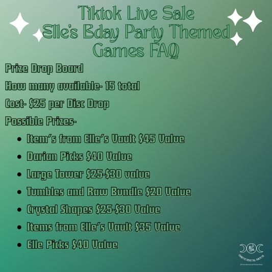 Prize Drop Board 9/27 Tiktok Live Sale Game