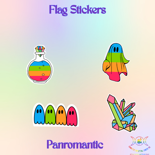 Panromantic Pride Flag Stickers