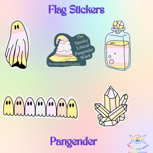 Pangender Pride Flag Stickers