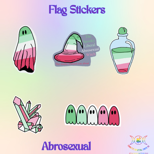 Abrosexual Pride Flag Stickers