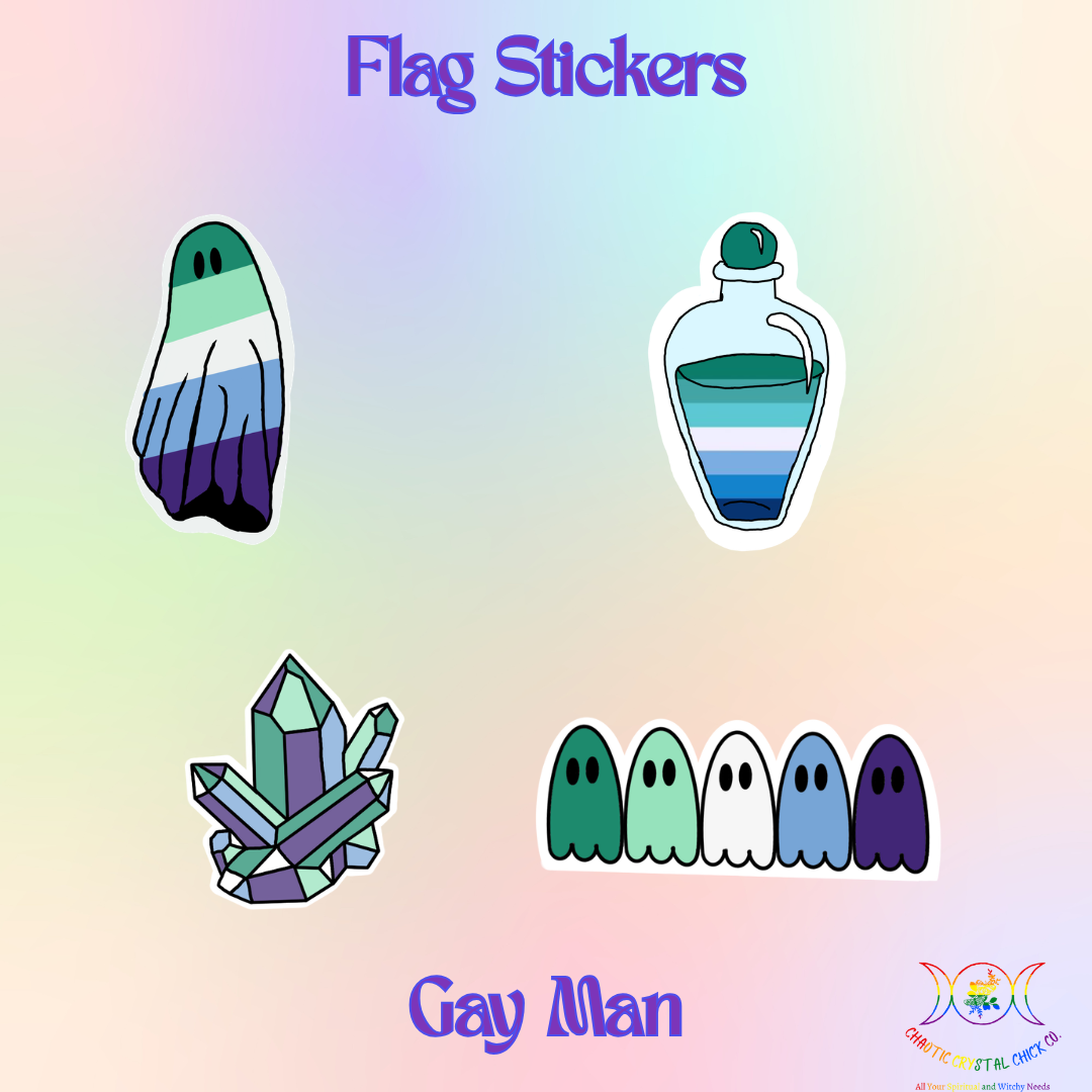 Gay Man Pride Flag Stickers