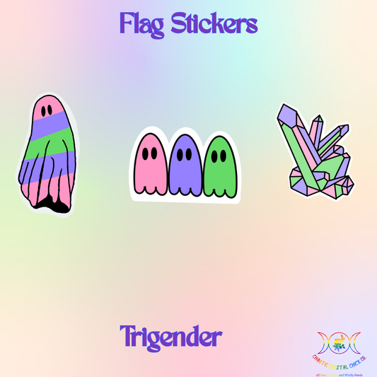 Trigender Pride Flag Stickers
