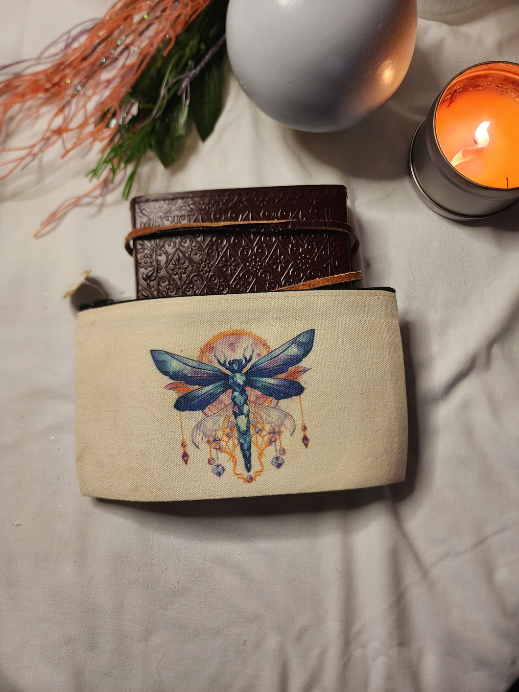 Dragonfly Canvas Pouch