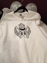 Load image into Gallery viewer, Crystal and Skeleton Hands Crewneck
