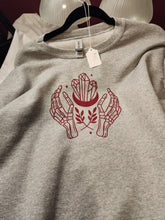 Load image into Gallery viewer, Crystal and Skeleton Hands Crewneck
