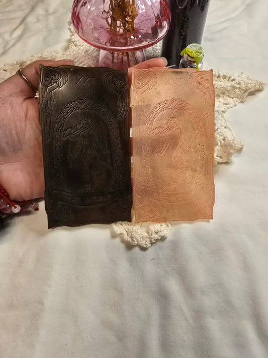 Resin Tarot Card Altar Decor The World