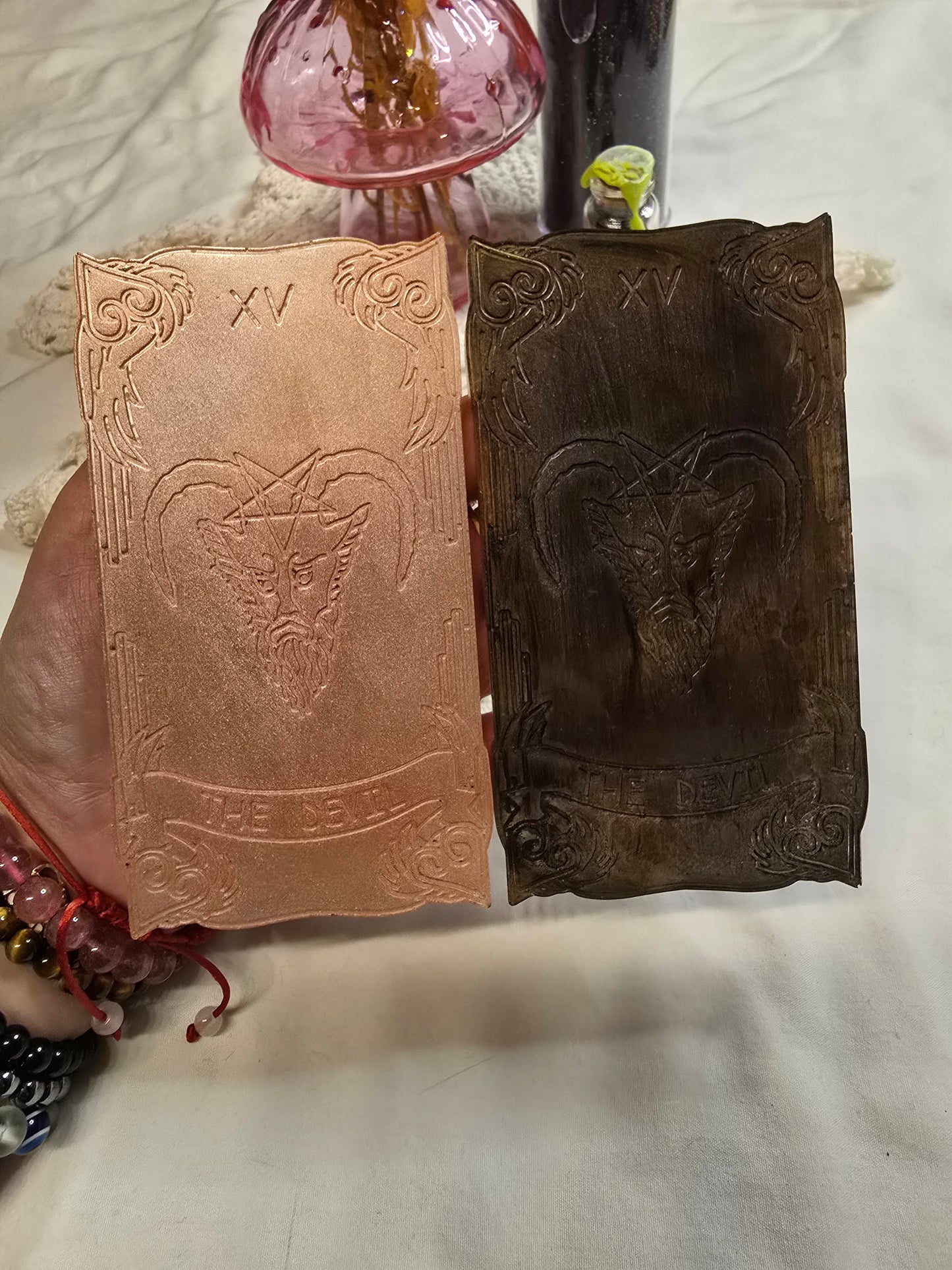 Resin Tarot Card Altar Decor The Devil