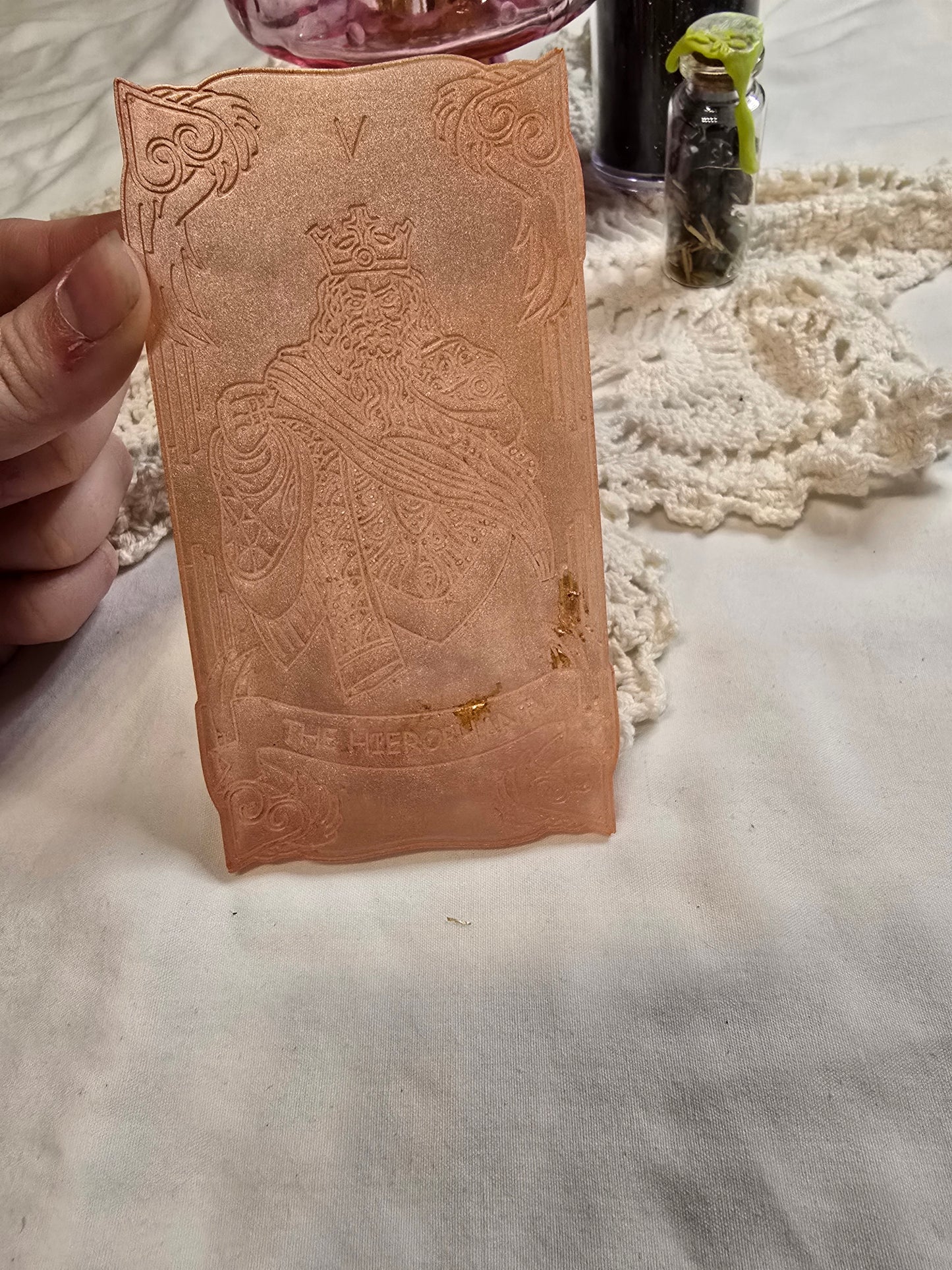 Resin Tarot Card Altar Decor The Heirophat