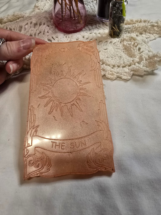 Resin Tarot Card Altar Decor The Sun