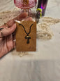 Tall Mushroom Necklace Old Gold
