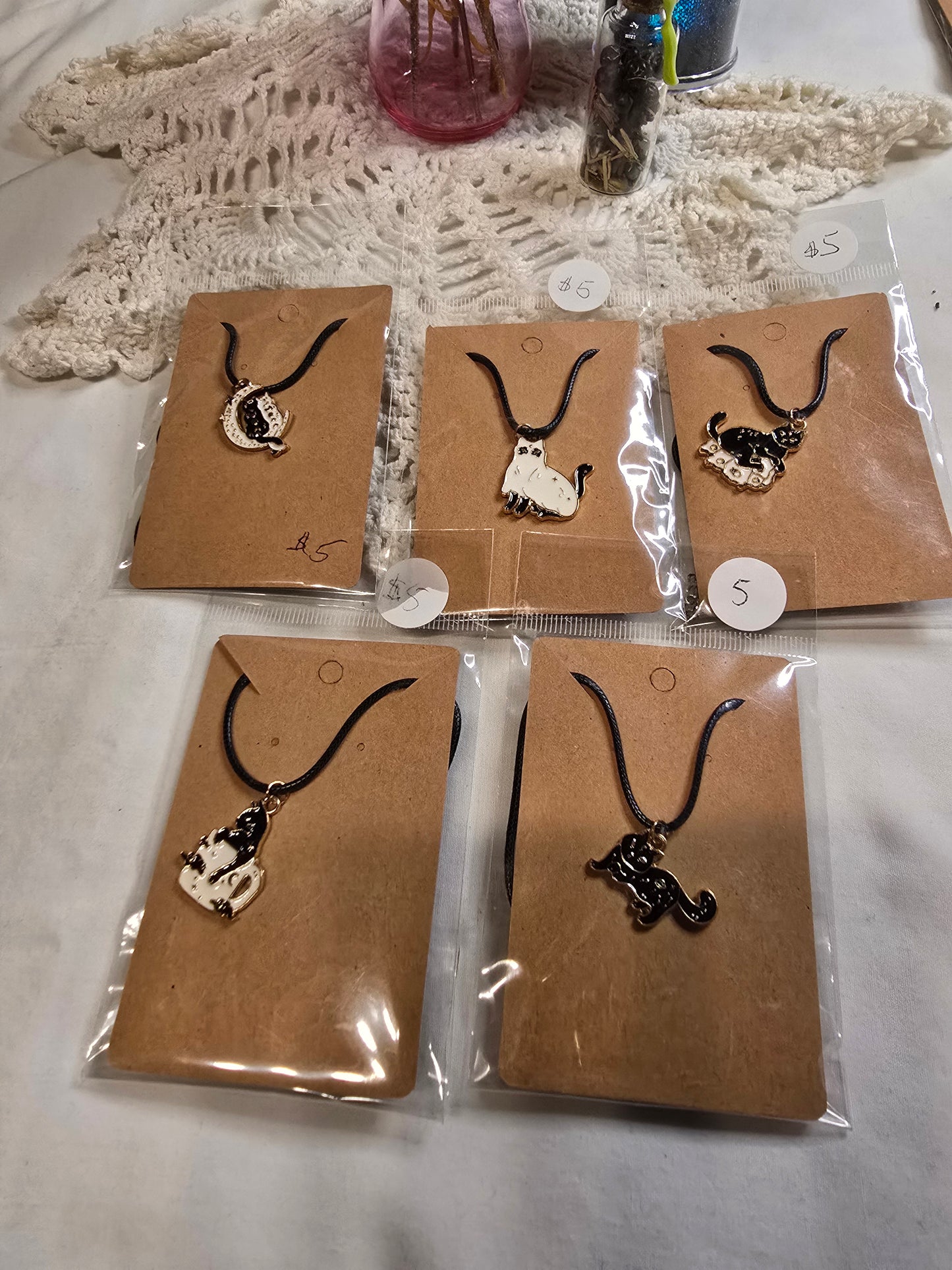 Cat Charm Necklaces