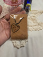 Resin Pressed Flower Necklace Heart