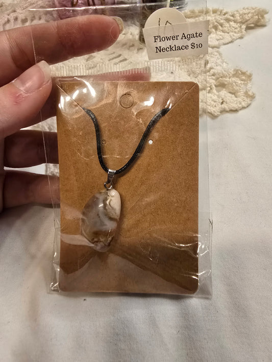 Flower Agate Necklace