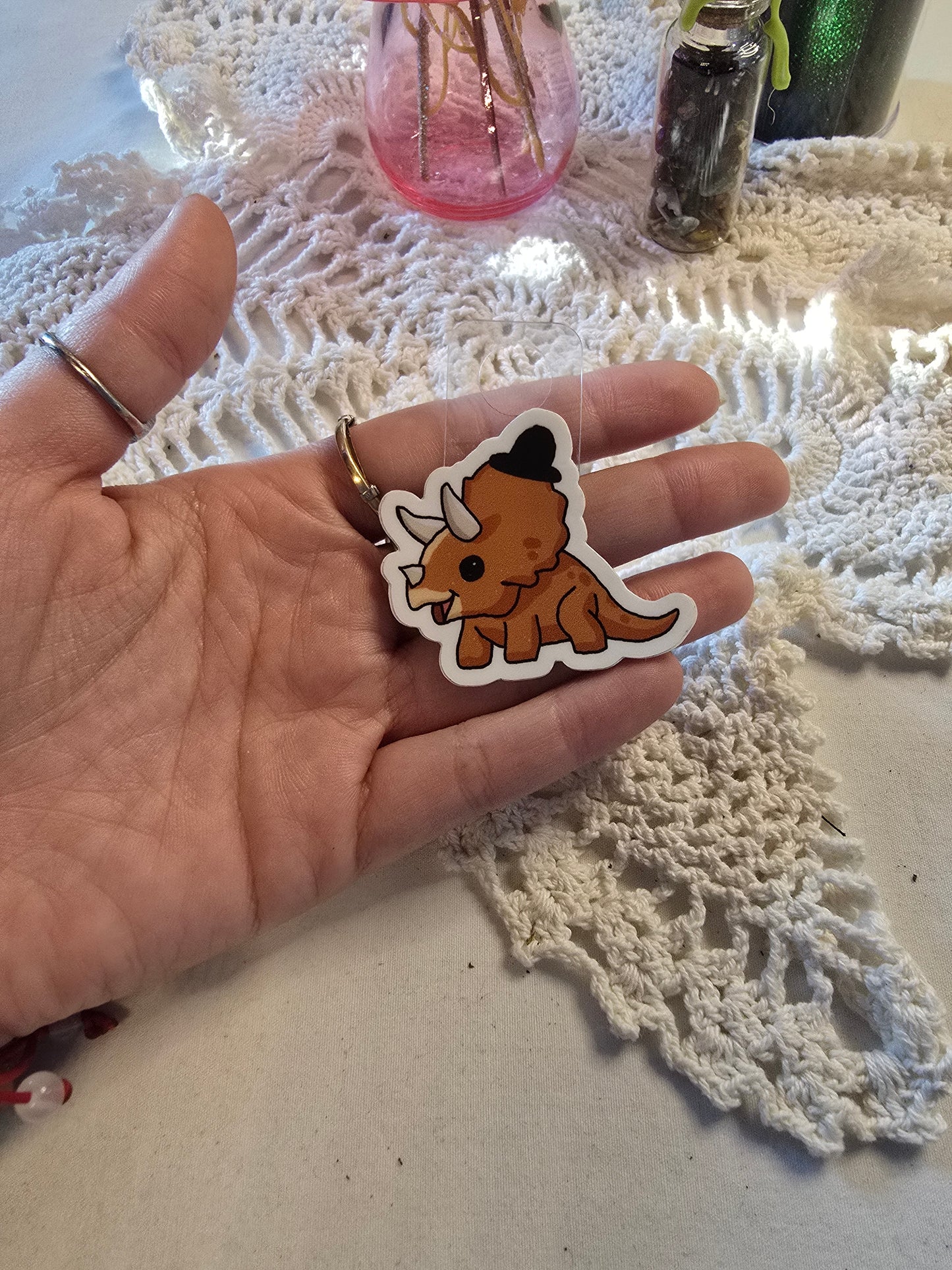 Dino with Top Hate Sticker