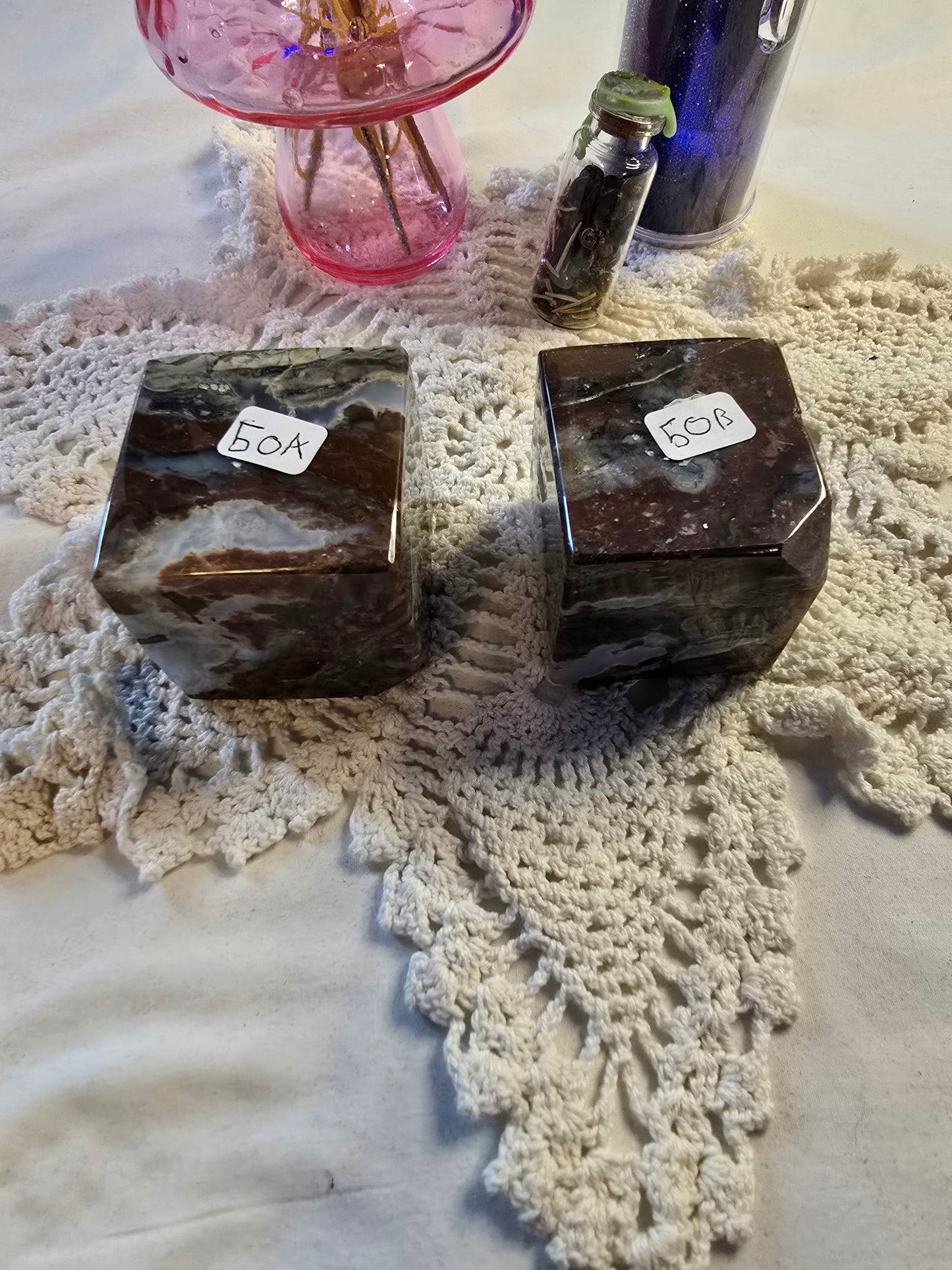 Moss Agate Cubes