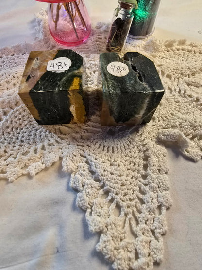 Moss Agate Cubes