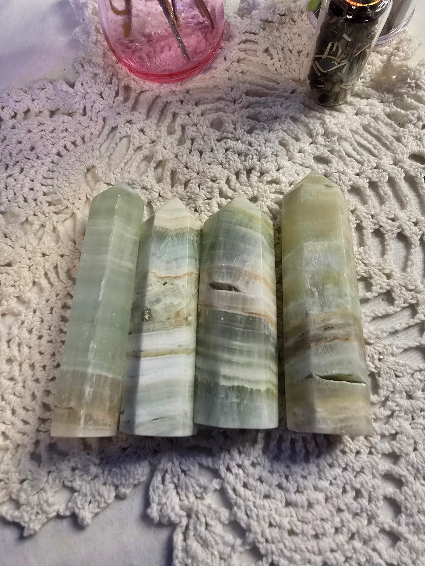 Pistachio Calcite Towers